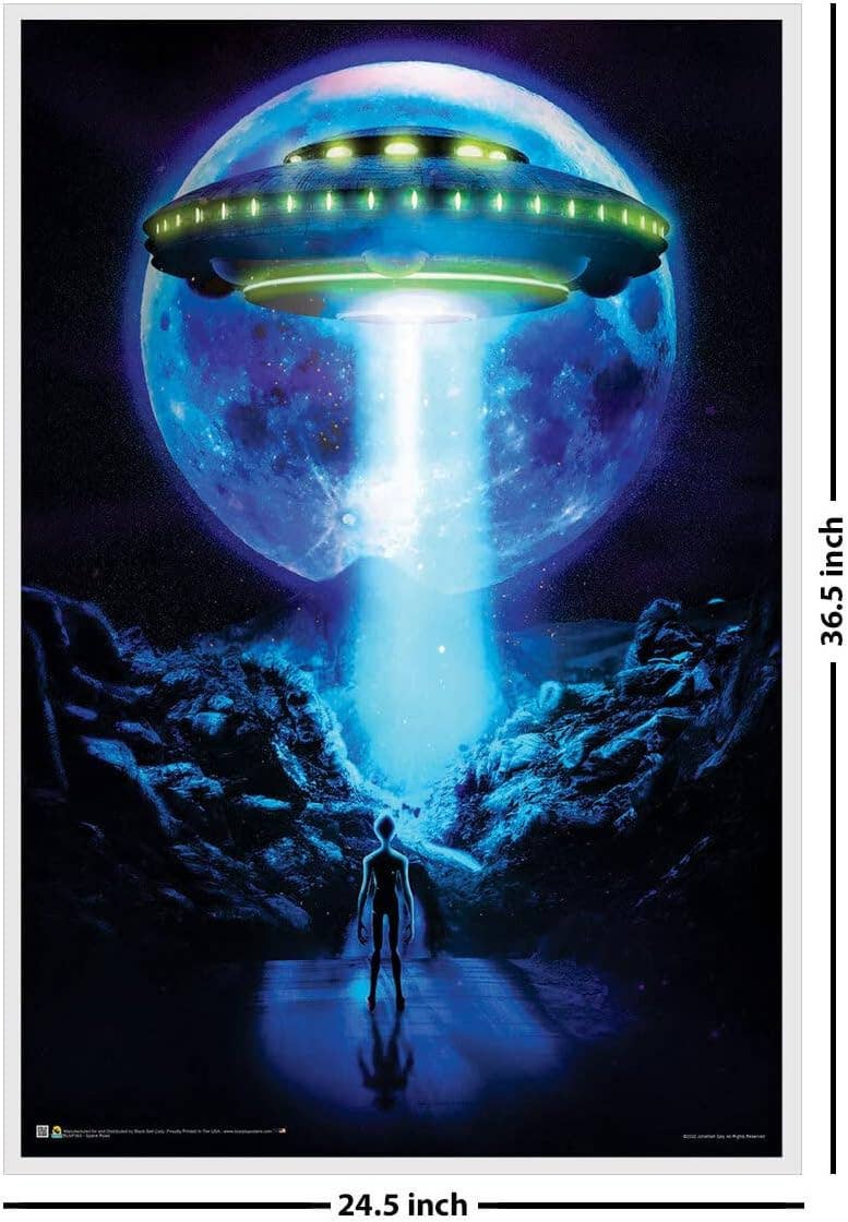 Space Road by Jonathan Gay Non-Flocked Blacklight Poster: Shrinkwrapped on Cardboard
