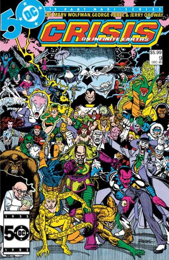 Crisis On Infinite Earths # 9 (of 12) Facsimile Edition Cover B George Perez Foil Variant