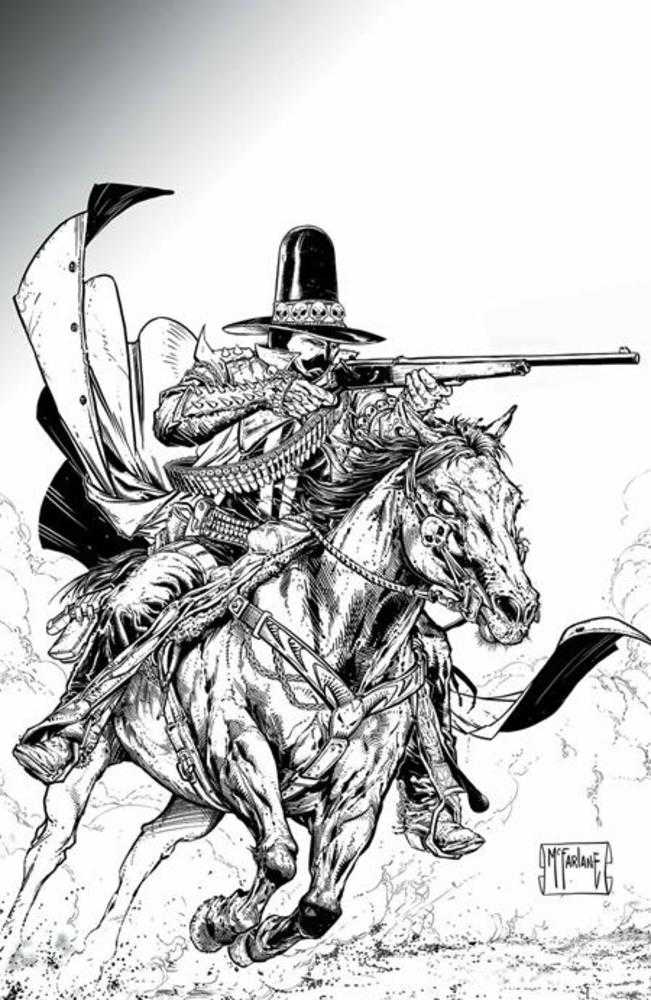 Deadly Tales Of The Gunslinger (2024) #1 Cover D 1 in 50 Todd McFarlane Black & White Full Art Variant