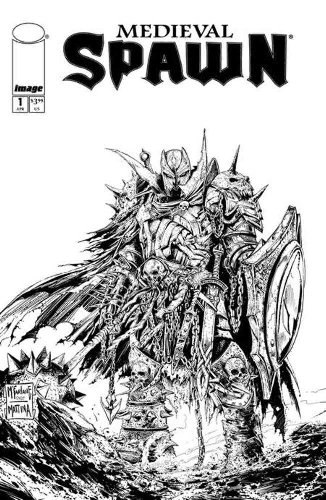 Medieval Spawn (2025) #1 (of 4) Cover B Todd McFarlane & Francesco Mattina B&W Variant