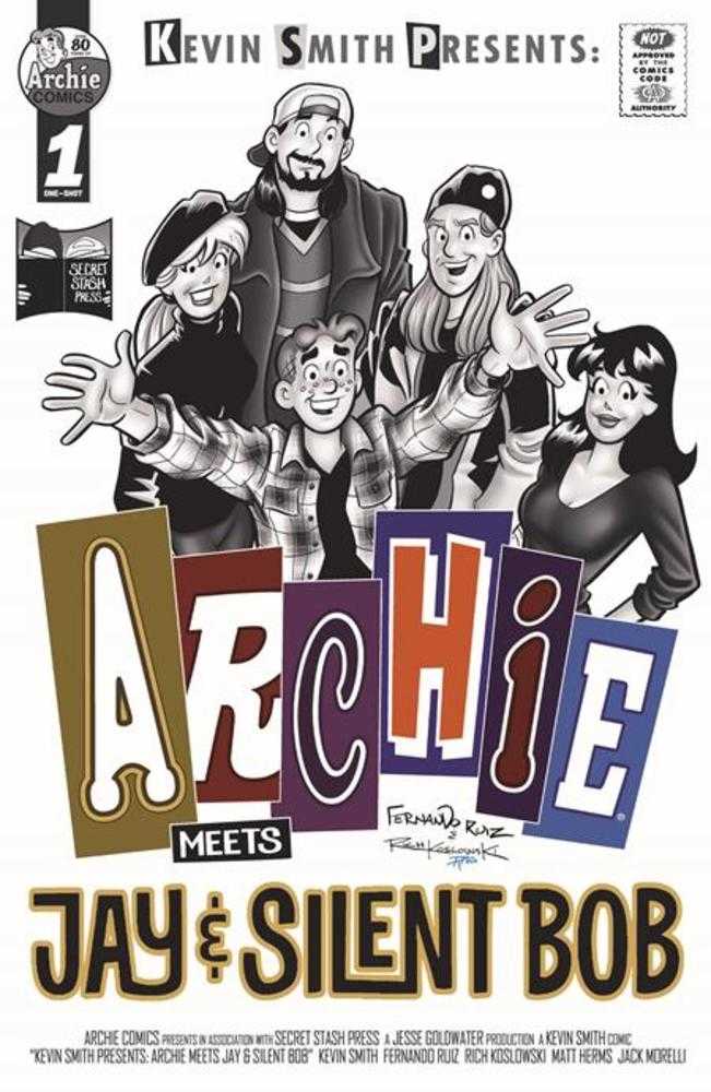 Archie Meets Jay And Silent Bob (2025) One-Shot Cover B Fernando Ruiz Rich Koslowski Homage Greyscale Variant (Mature)
