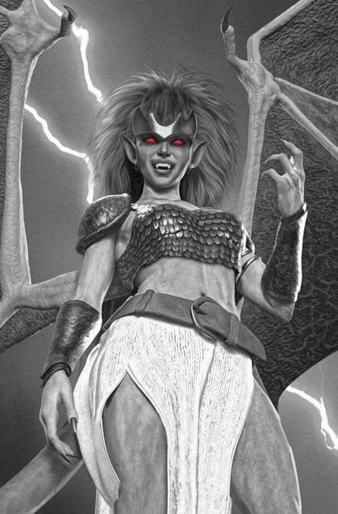 Gargoyles Demona #1 Cover V Mark Spears Black & White 1:10 Full Art Variant