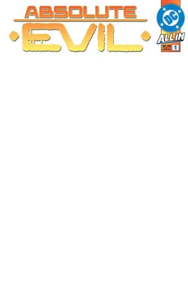 Absolute Evil #1 (One Shot) Cover G Blank Card Stock Variant