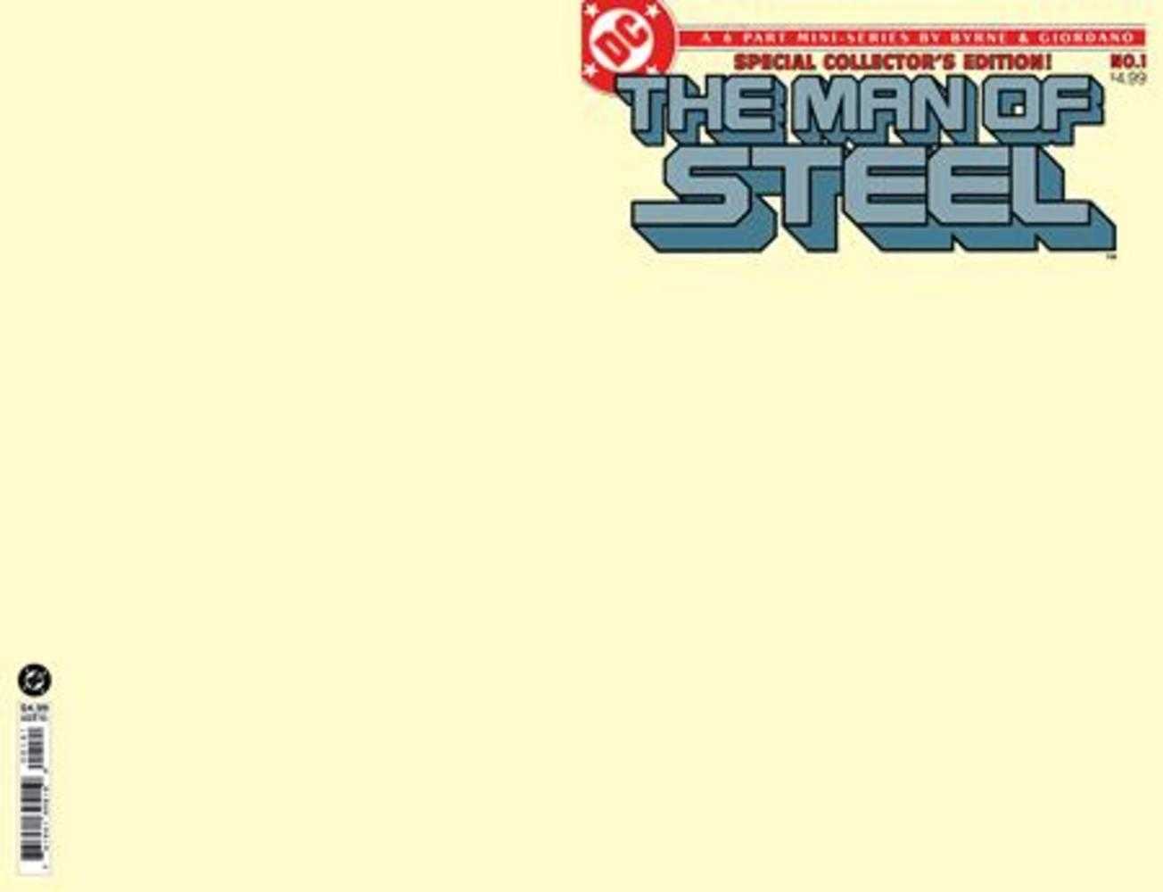 Man Of Steel #1 Facsimile Edition Cover B Blank Card Stock Variant