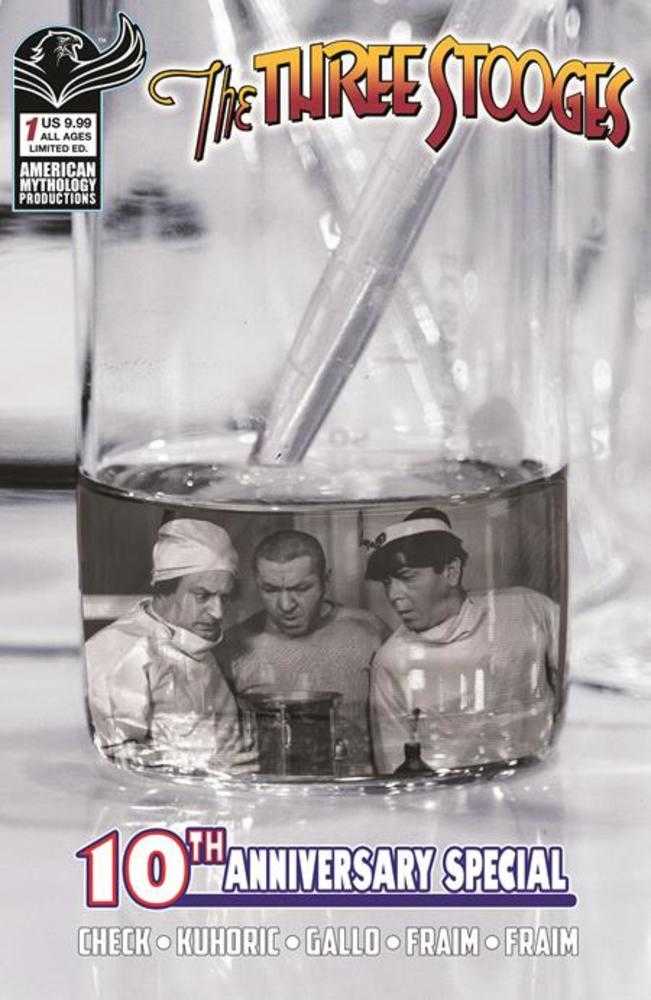 Three Stooges American Mythology 10 Th Anniversary #1 Cover D Black & White Photo Variant Previously Solicted Thru Diamond