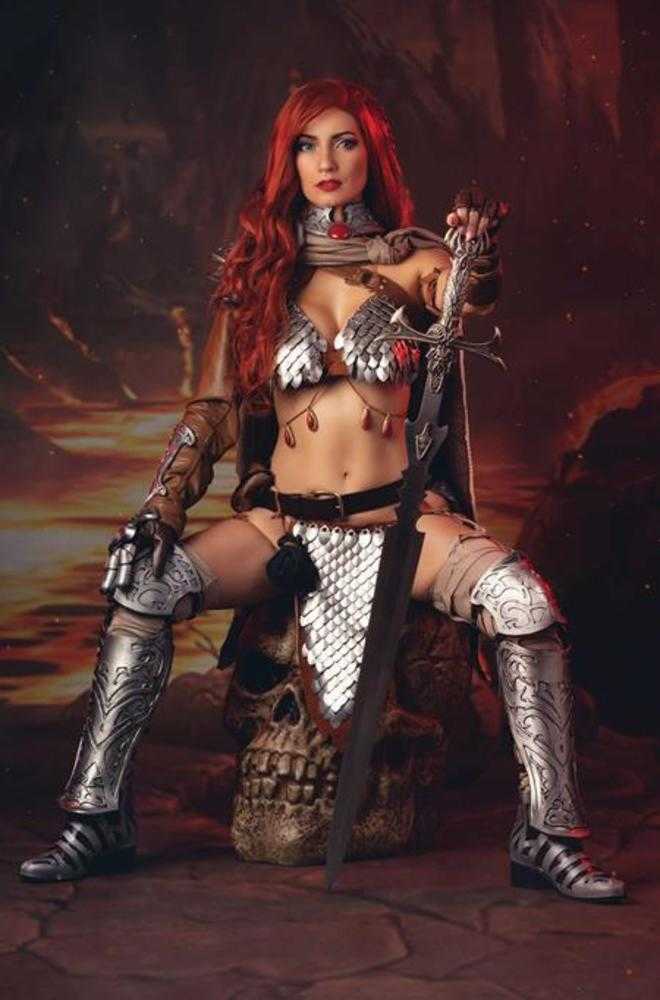 Vampirella vs Red Sonja Red City #1 Cover G 1 in 10 Cosplay Red Sonja Ivycosplay Full Art Variant