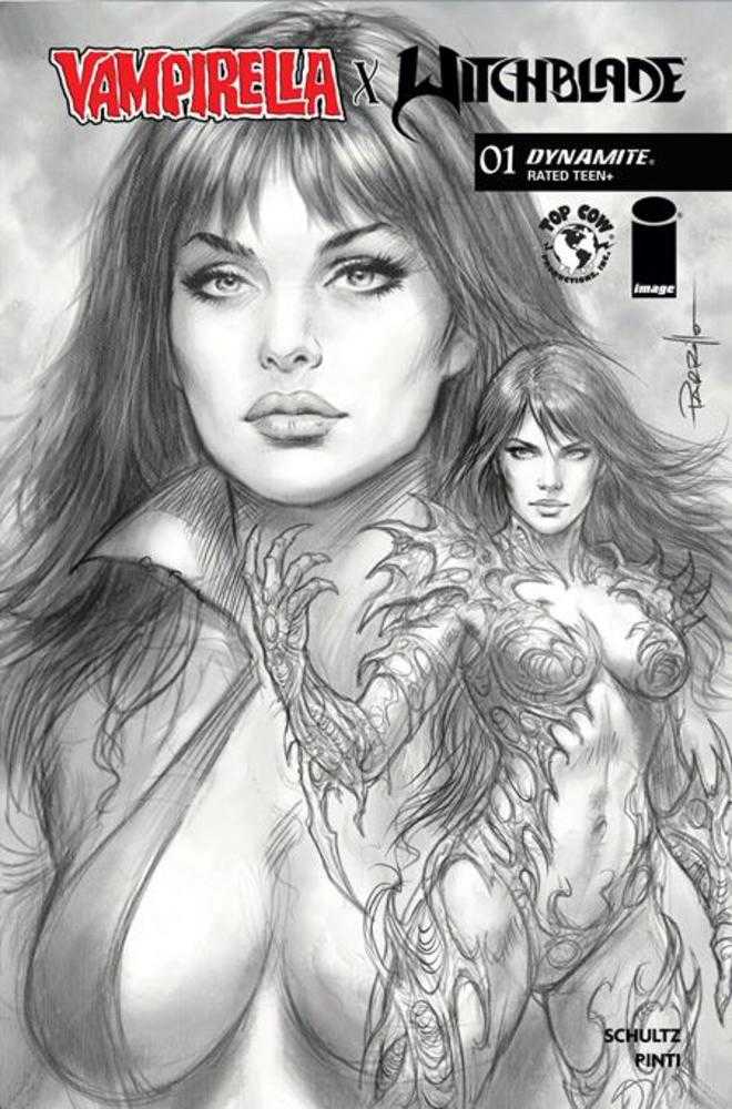 Vampirella X Witchblade Special #1 (One Shot) Cover J 1 in 10 Lucio Parrillo Line Art Variant