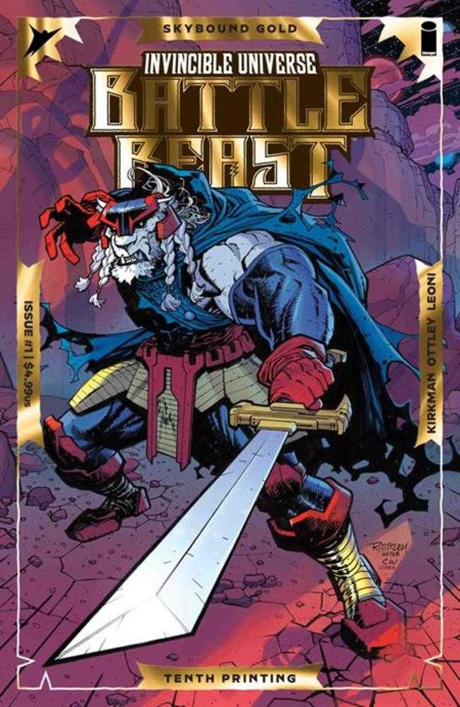 Invincible Universe Battle Beast #1 (10th Print) Cover A Ryan Ottley & Annalisa Leoni Emboss & Gold Foil