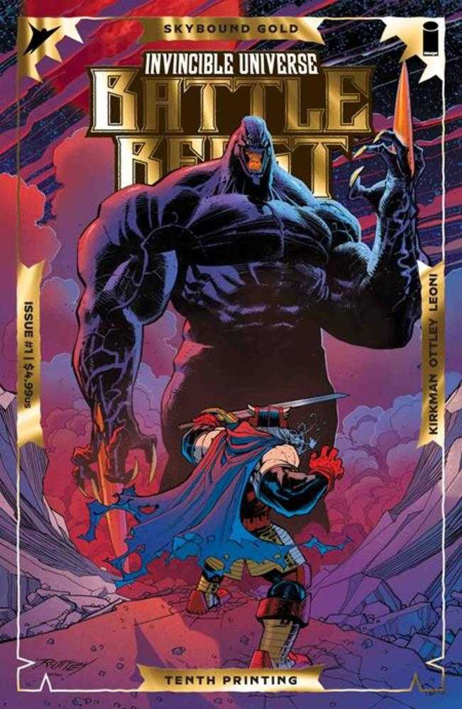 Invincible Universe Battle Beast #1 (10th Print) Cover B Ryan Ottley & Annalisa Leoni Emboss & Gold Foil Variant