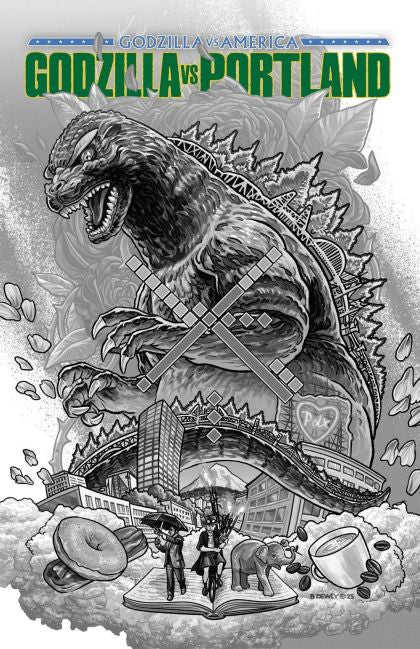 Godzilla vs. America: Portland (2nd Print) Cover A (Dewey)