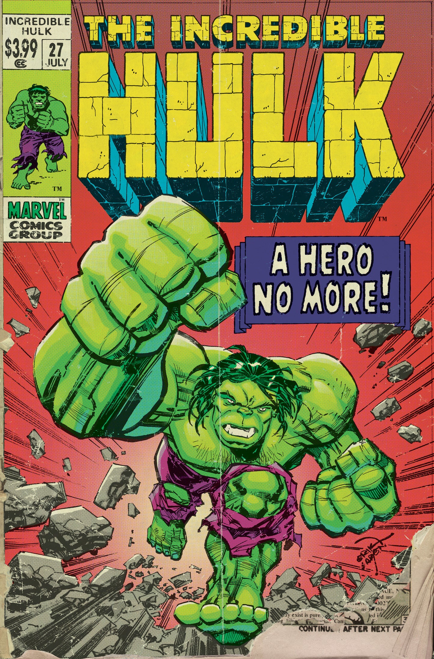 Incredible Hulk (2023) #27 Erik Larsen Retrovision Variant