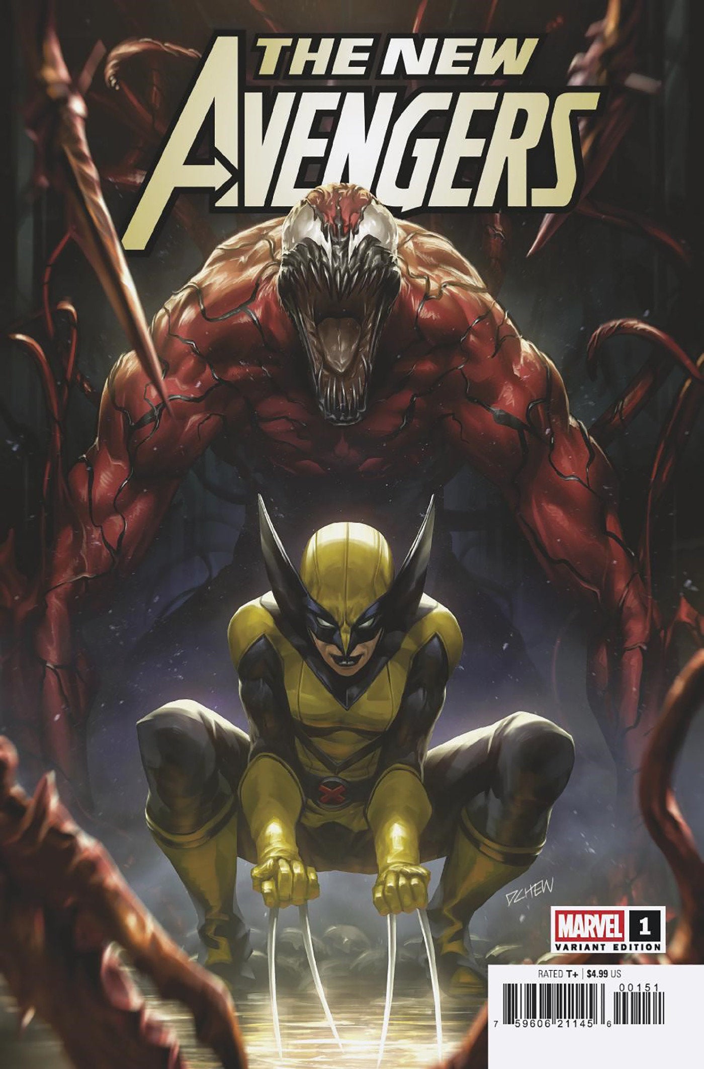 New Avengers (2025) #1 Derrick Chew Carnage And Laura Kinney Wolverine Variant B