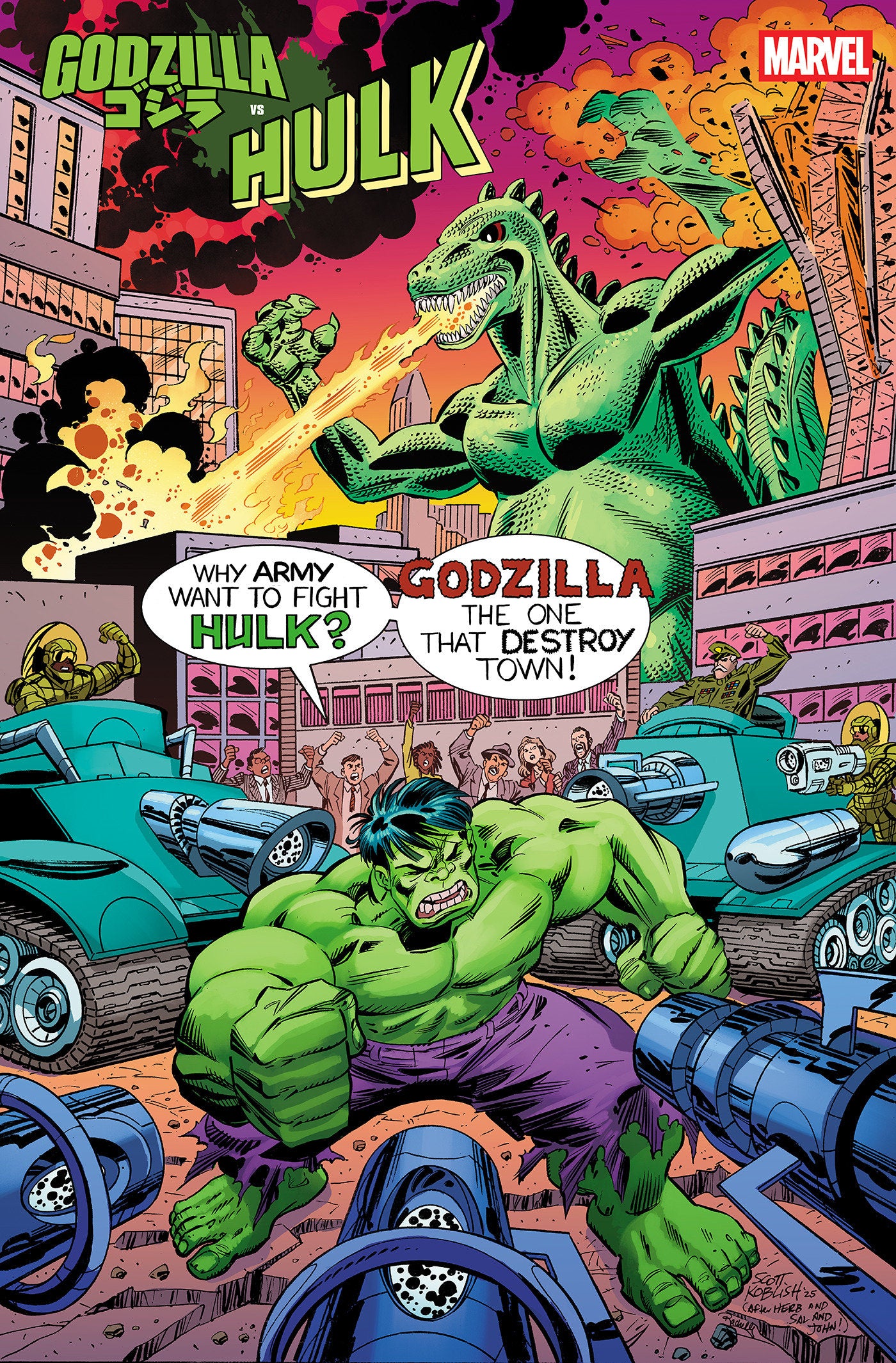 Godzilla vs Hulk (2025) #1 Scott Koblish Classic Variant