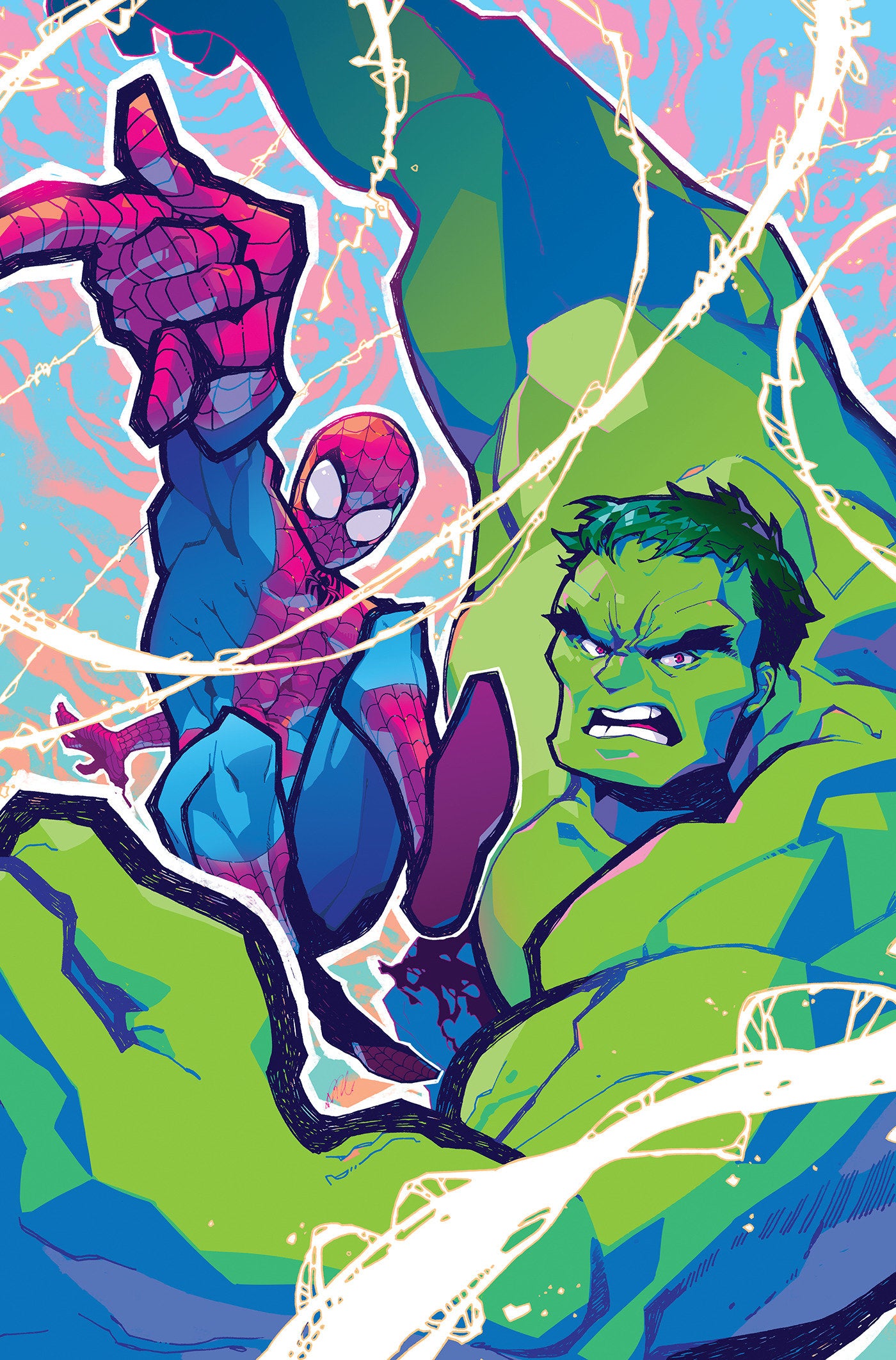 Spider-Man/Hulk: Fire And Brimstone #1 Rose Besch Full Art Variant