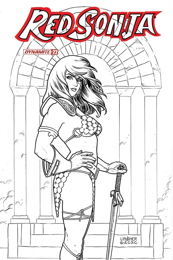 Red Sonja (2019) #22 Joseph Michael Linsner B&W 1:10 Variant