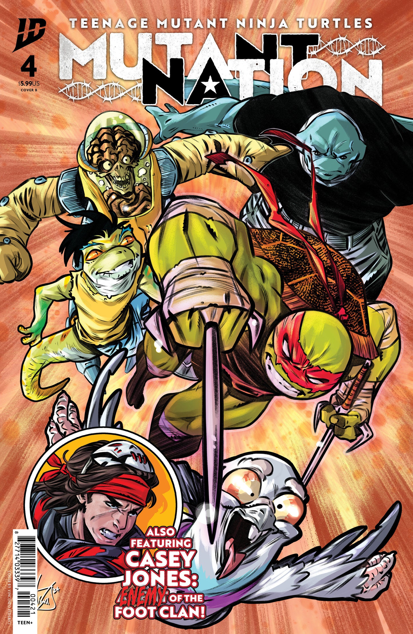 Teenage Mutant Ninja Turtles: Mutant Nation (2024) #4 Variant B Federici