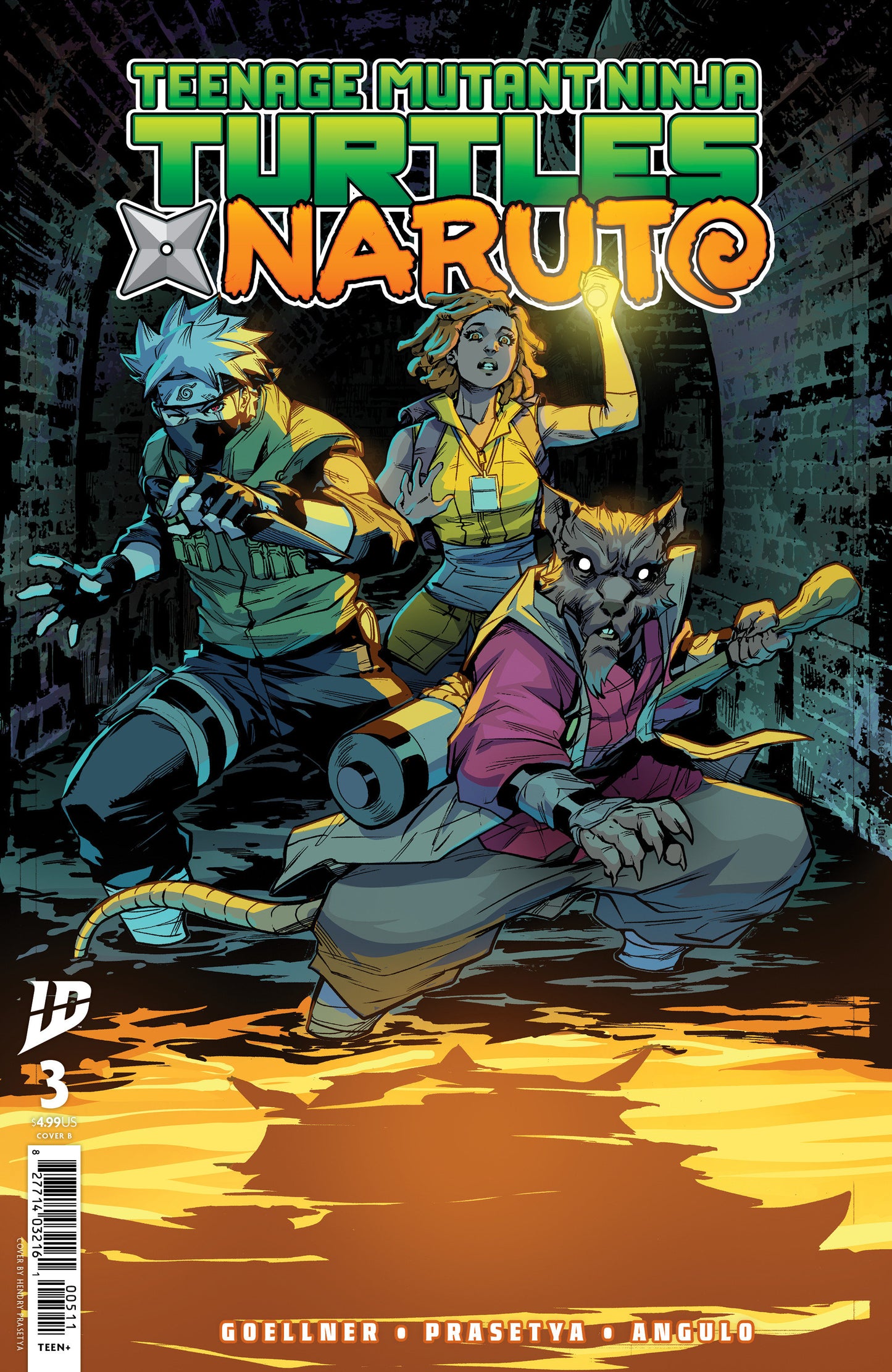 Teenage Mutant Ninja Turtles X Naruto (2024) #3 Variant B Prasetya