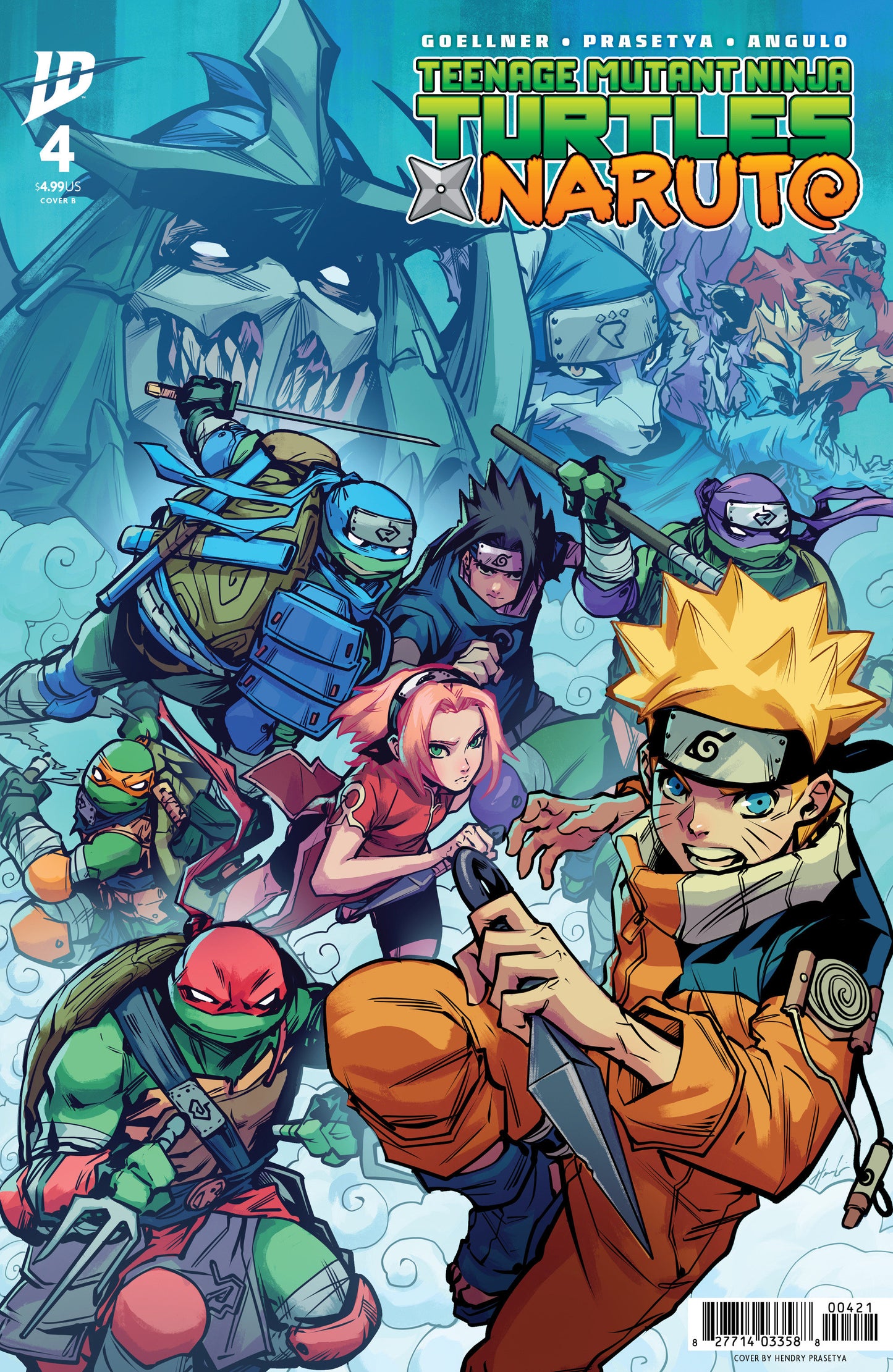 Teenage Mutant Ninja Turtles X Naruto (2024) #4 Cover B Prasetya
