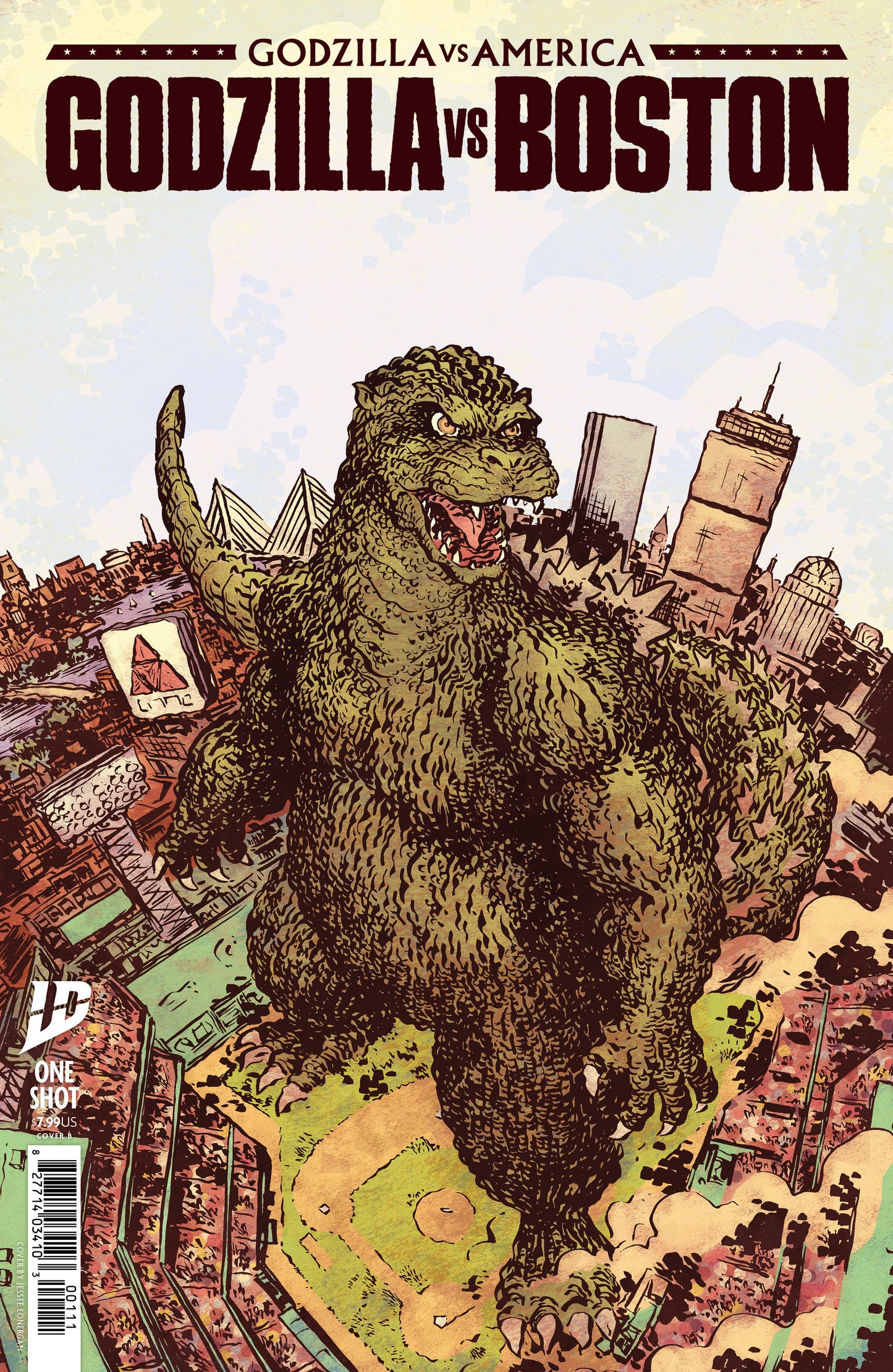 Godzilla vs America: Boston (2025) Cover B Lonergan