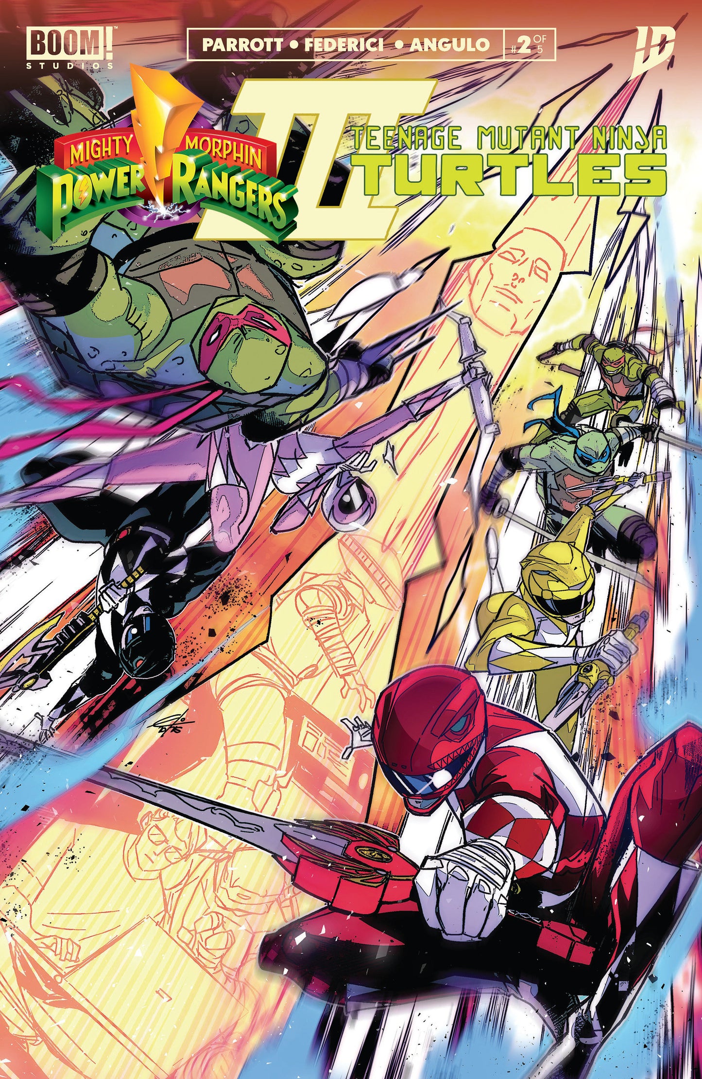 Mighty Morphin Power Rangers/Teenage Mutant Ninja Turtles III #2 K Foc Reveal Variant (Dressed, Carlini)