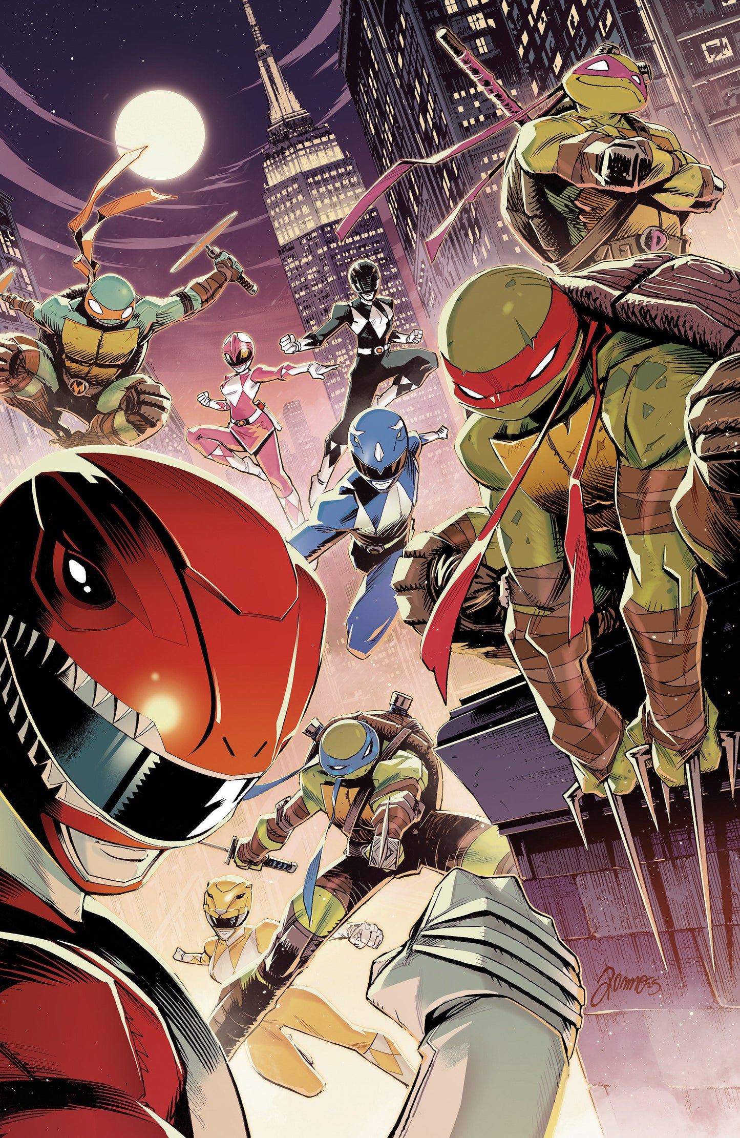 Mighty Morphin Power Rangers/Teenage Mutant Ninja Turtles III #5 C Foil Variant (Full Art, Foil, Zonno)