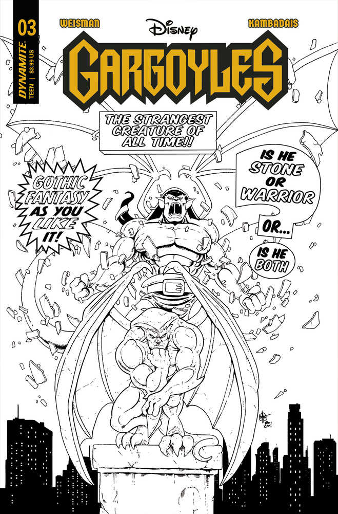 Gargoyles (2022) # 3 Cover W Haeser Line Art 1:7 FOC Variant