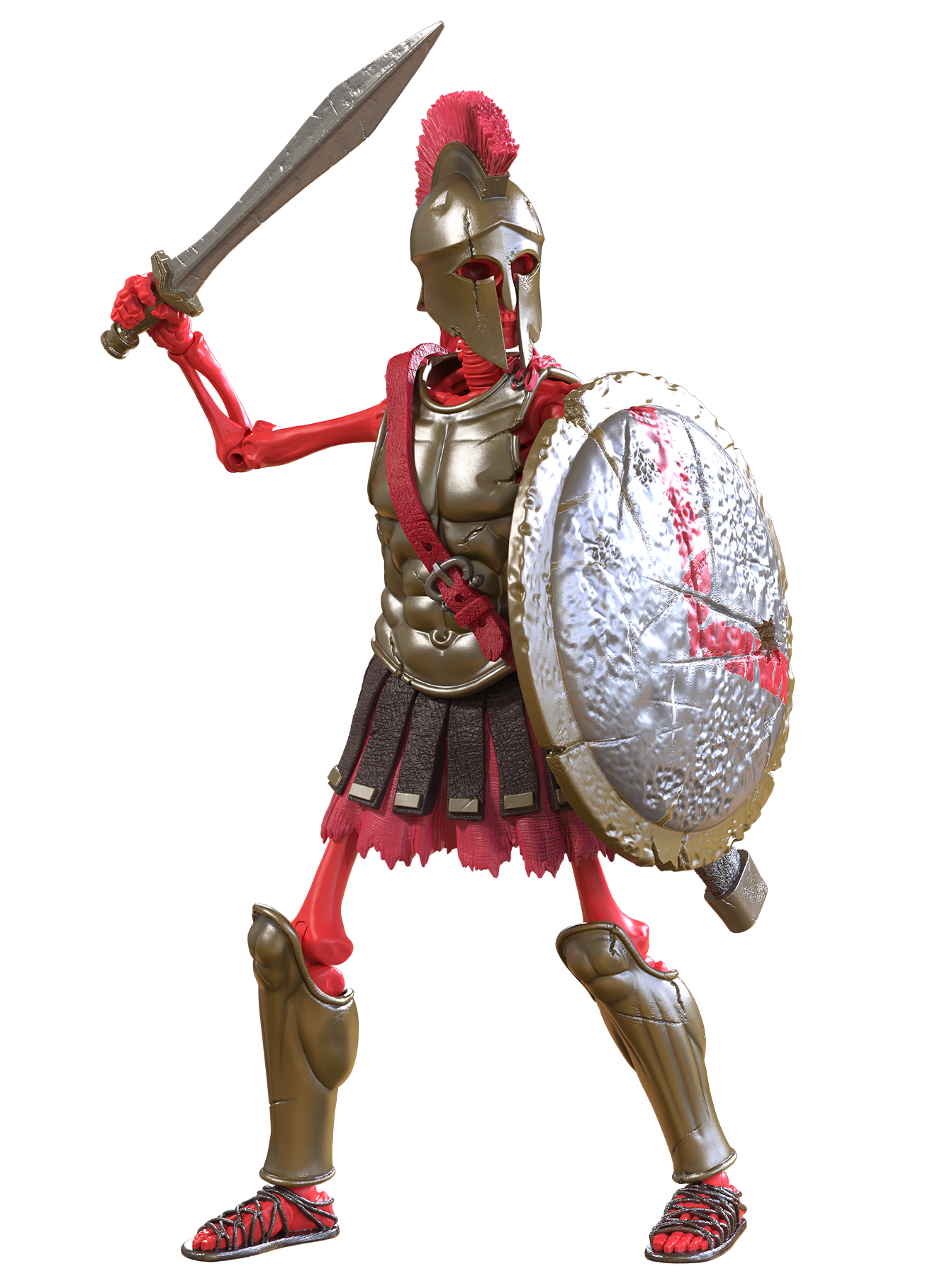 Epic H.A.C.K.S. Action Figure: Spartan Warrior Skeleton