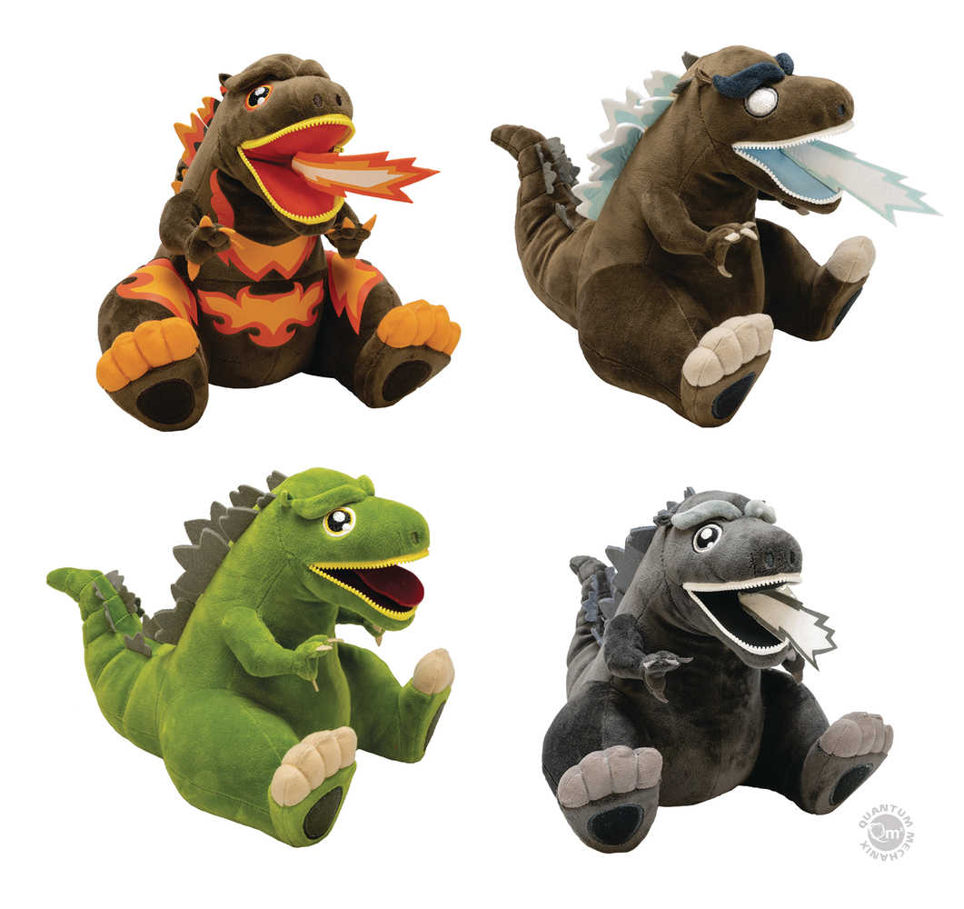 Godzilla Previews Exclusive Zippermouth Plush 4pc Assortment