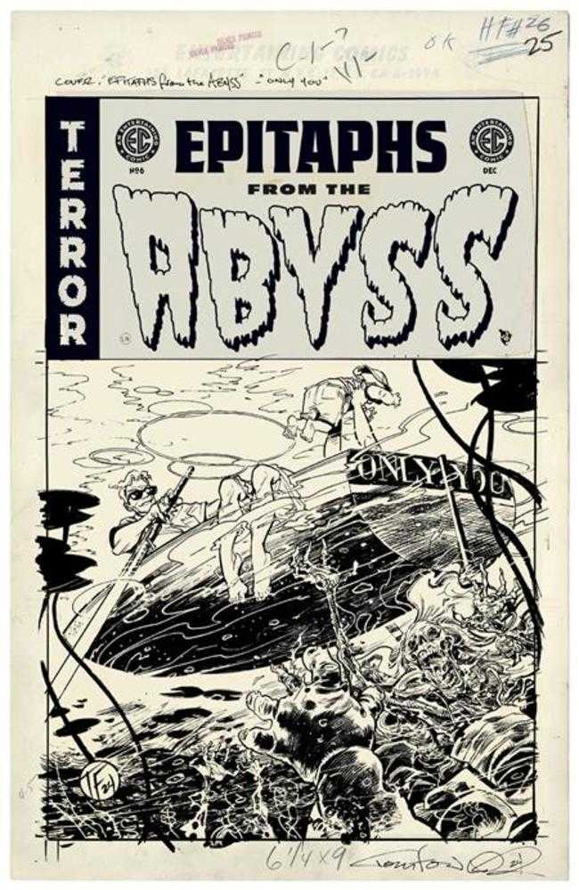 EC Epitaphs From The Abyss (2024) # 6 (of 12) Cover D Inc 1:20 Tom Fowler Black & White Artist Edition Variant