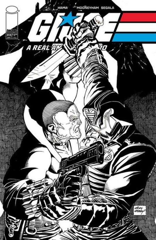 G.I. Joe A Real American Hero (2023) #313 Cover B Andy Kubert Black & White Variant