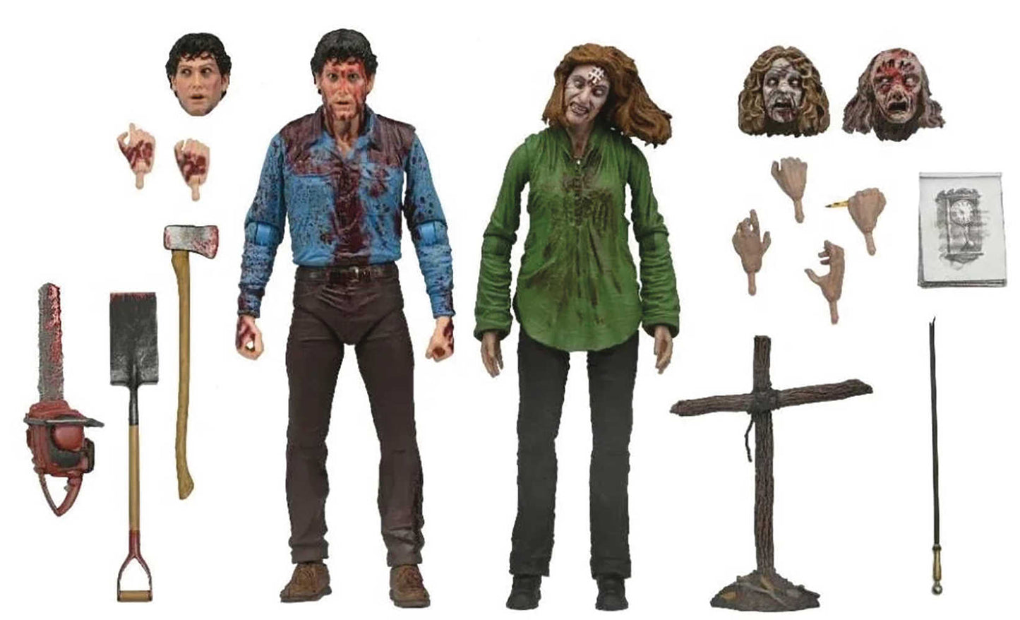 Evil Dead Ult Bloody Ash & Cheryl Williams 2pc Action Figure