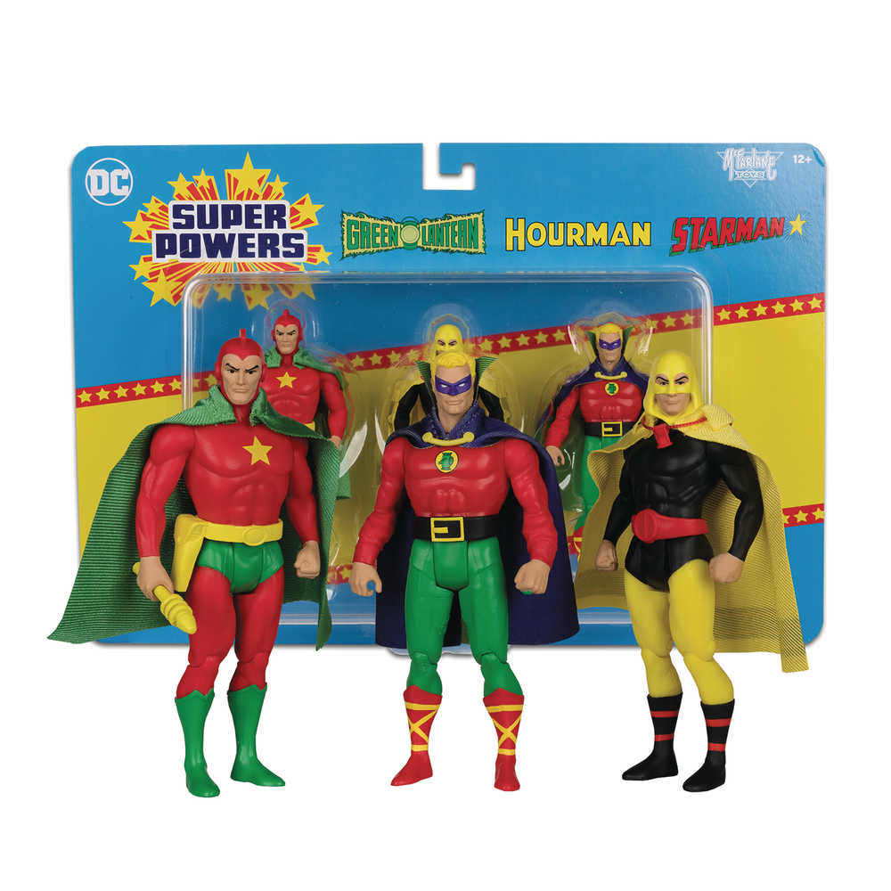 DC Direct Superpowers Starman Gl Hourman JSA Action Figure 3pk