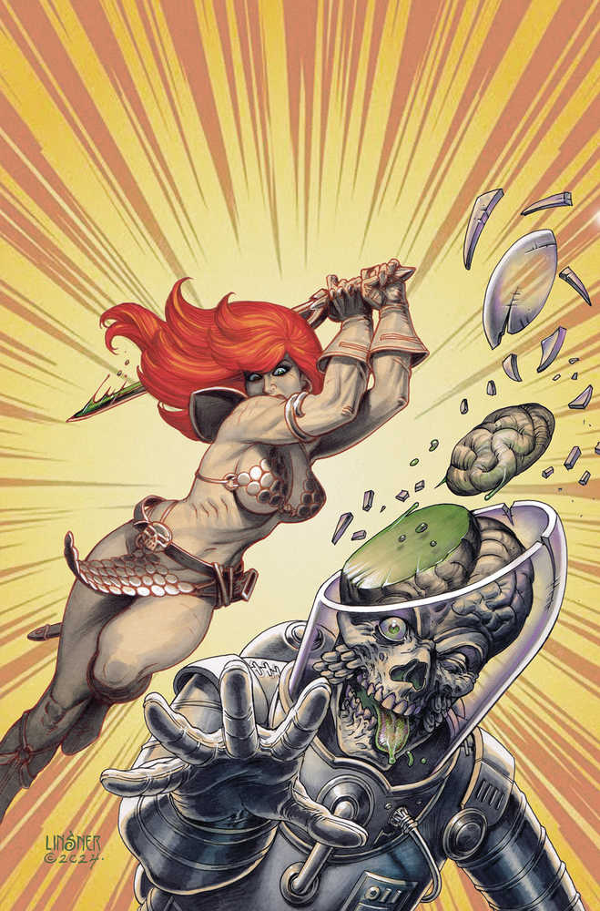 Red Sonja Attacks Mars (2025) #2 Cover D Linsner Limited Virgin