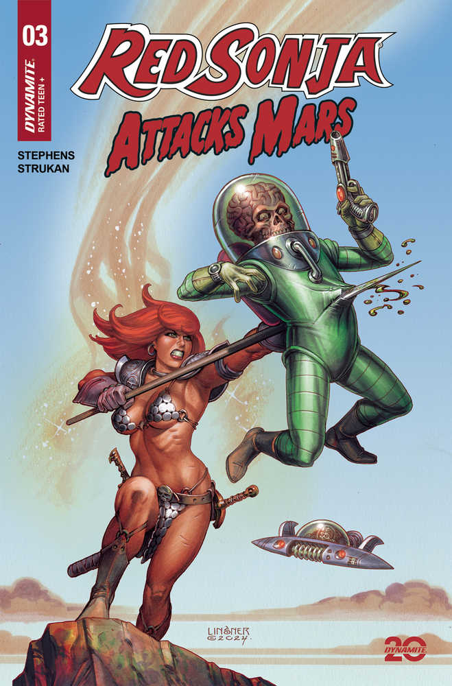 Red Sonja Attacks Mars (2025) #3 Cover A Linsner