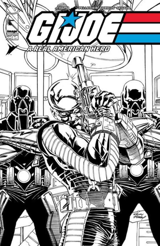 G.I. Joe A Real American Hero (2023) #317 Cover B Andy Kubert Black & White Variant