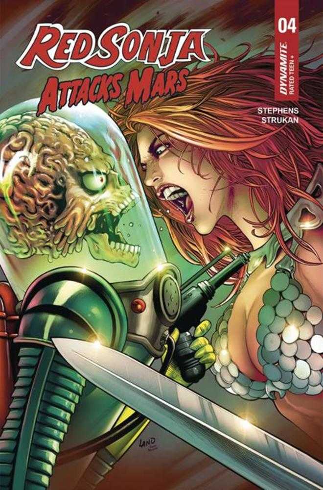 Red Sonja Attacks Mars (2025) #4 Cover C Greg Land Polybagged Trading Card Variant