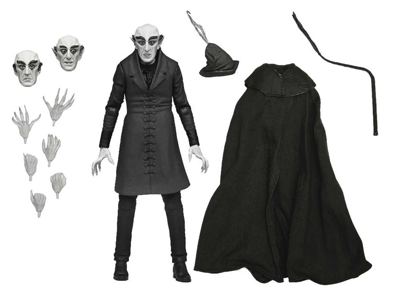 Nosferatu Ult Count Orlok Black & White 7in Action Figure