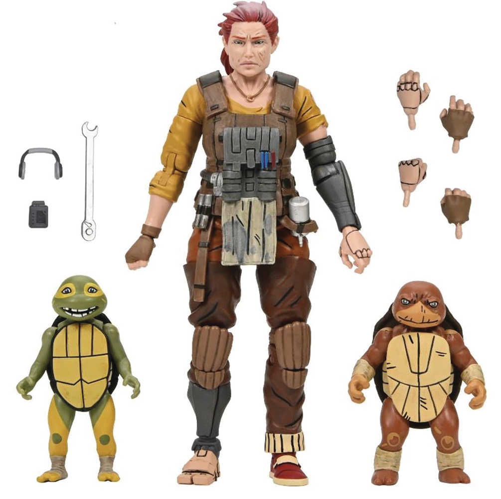 Teenage Mutant Ninja Turtles Last Ronin Grammy April with Baby Yi & Moja 7in Action Figure