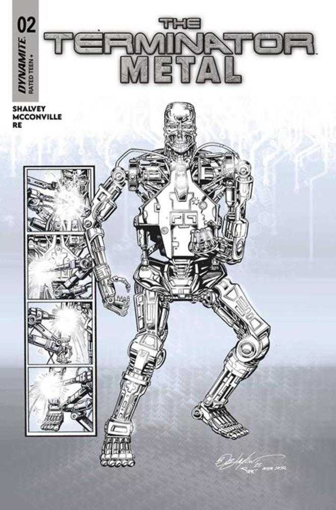 Terminator Metal #2 Cover J Bob Layton Line Art FOC Bonus 1:5 Variant