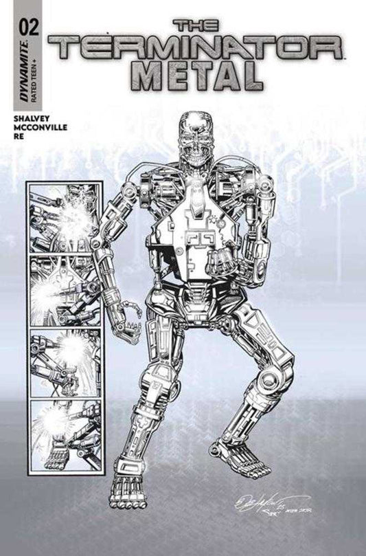 Terminator Metal #2 Cover J Bob Layton Line Art FOC Bonus 1:5 Variant