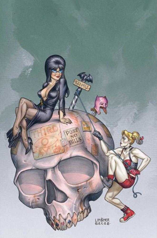 Harley Quinn X Elvira #6 Cover J Joseph Michael Linsner 1:15 Virgin Variant