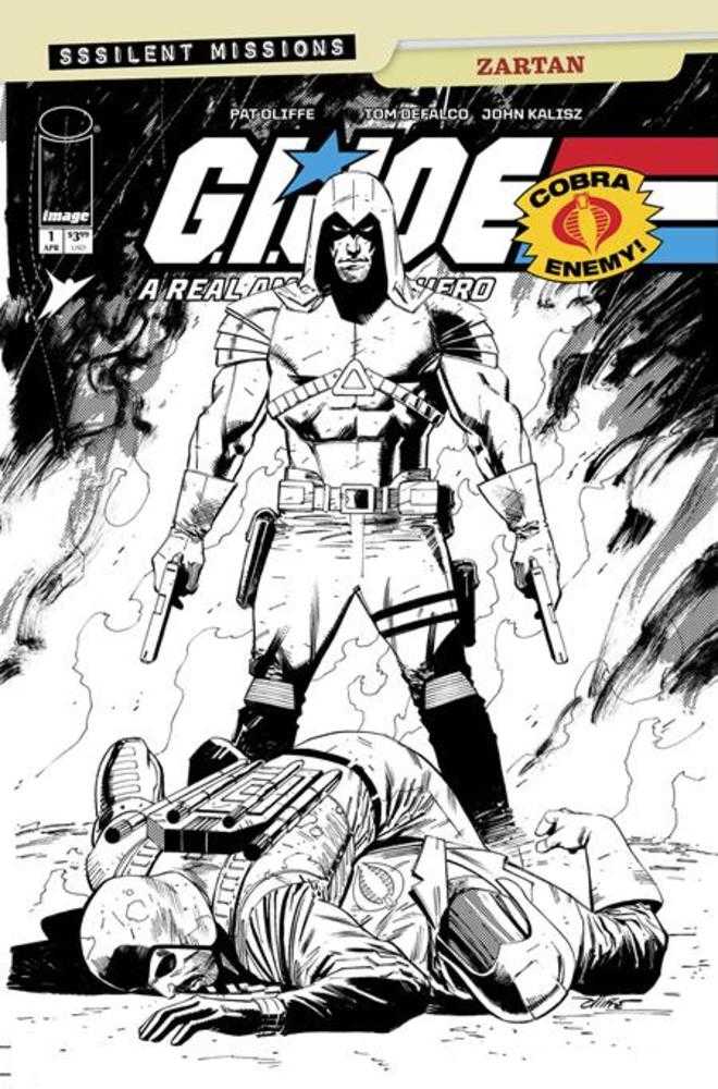 G.I. Joe A Real American Hero Sssilent Missions Zartan #1 (One Shot) Cover C Pat Olliffe Black & White 1:10 Variant