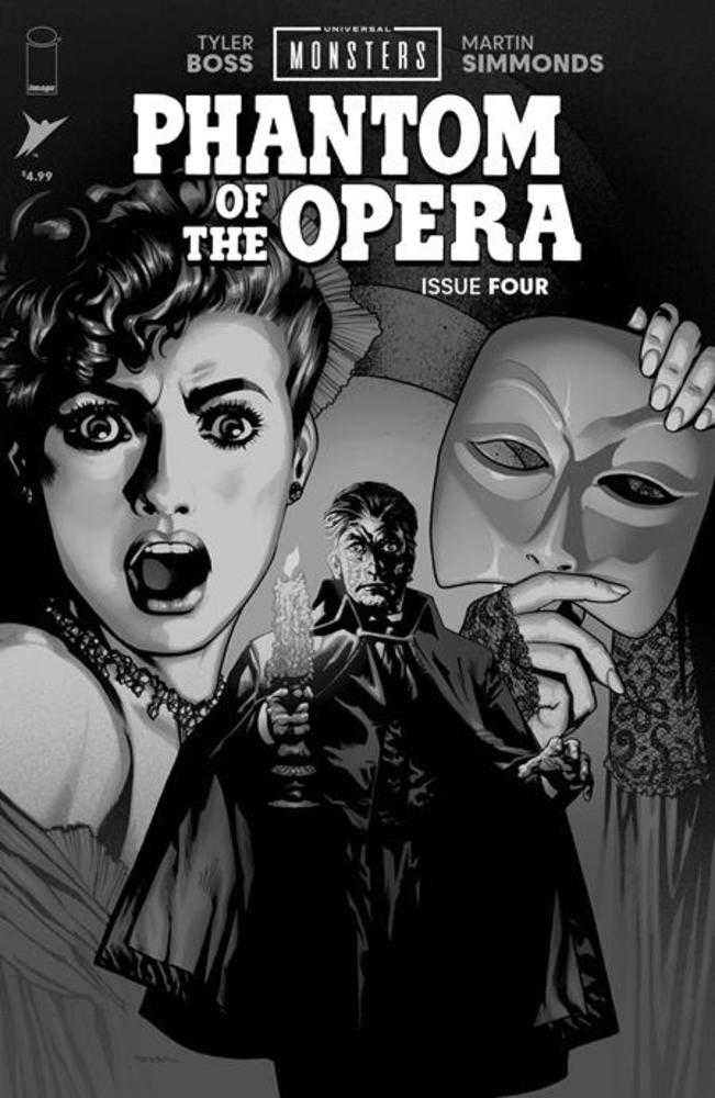 Universal Monsters Phantom Of The Opera #4 (Of 4) Cover D Ryan Sook B&W Classic Horror 1:25 Variant