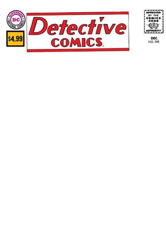 Detective Comics #298 Facsimile Edition Cover B Blank Card Stock Variant
