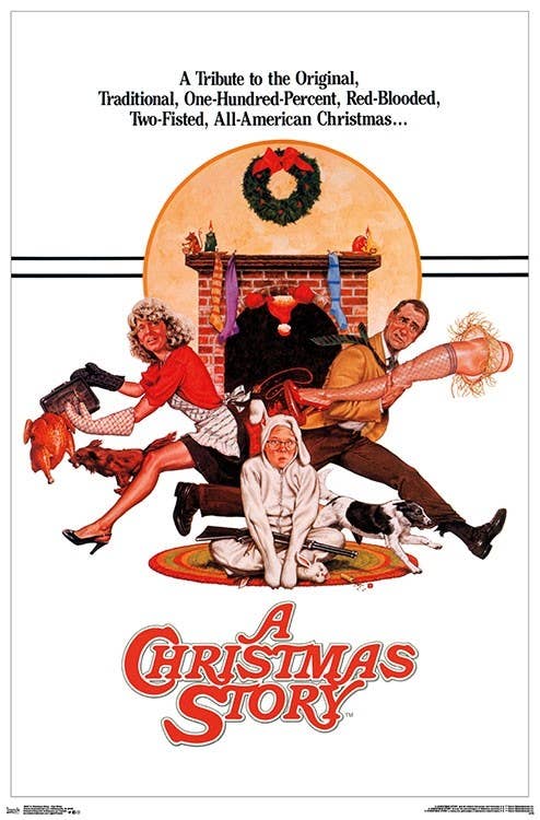 A Christmas Story - One Sheet Poster - 22.375'' x 34": Shrinkwrapped on Cardboard