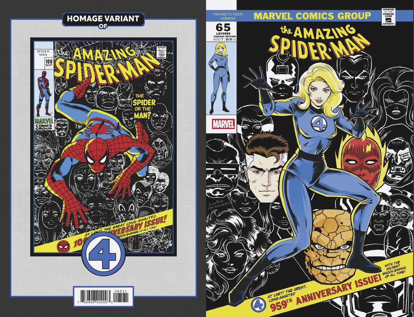 Amazing Spider-Man #65 Vecchio Fantastic Four Homage Variant