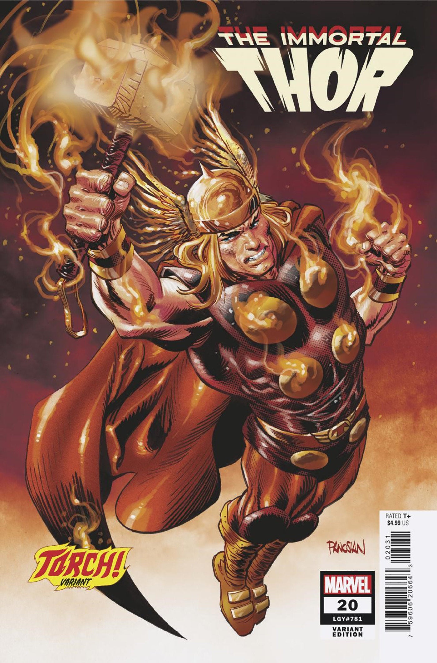 Immortal Thor #20 Dan Panosian Torch! Variant