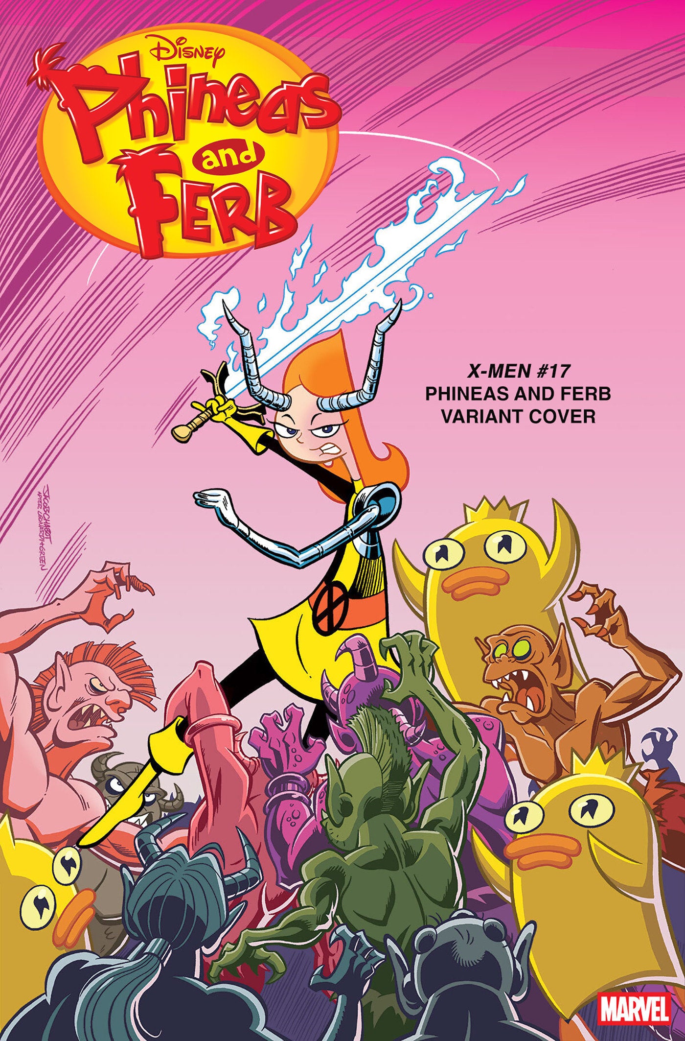 X-Men (2024) #17 Jacob Chabot Phineas And Ferb Variant