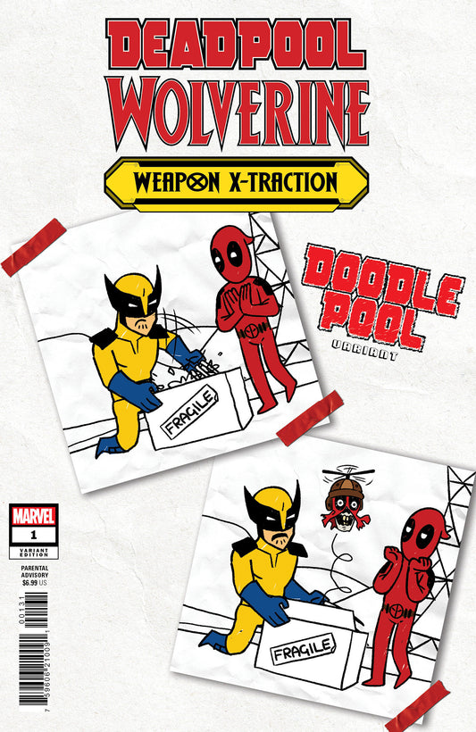 Deadpool Wolverine Weapon X-Traction #1 Doodlepool Variant