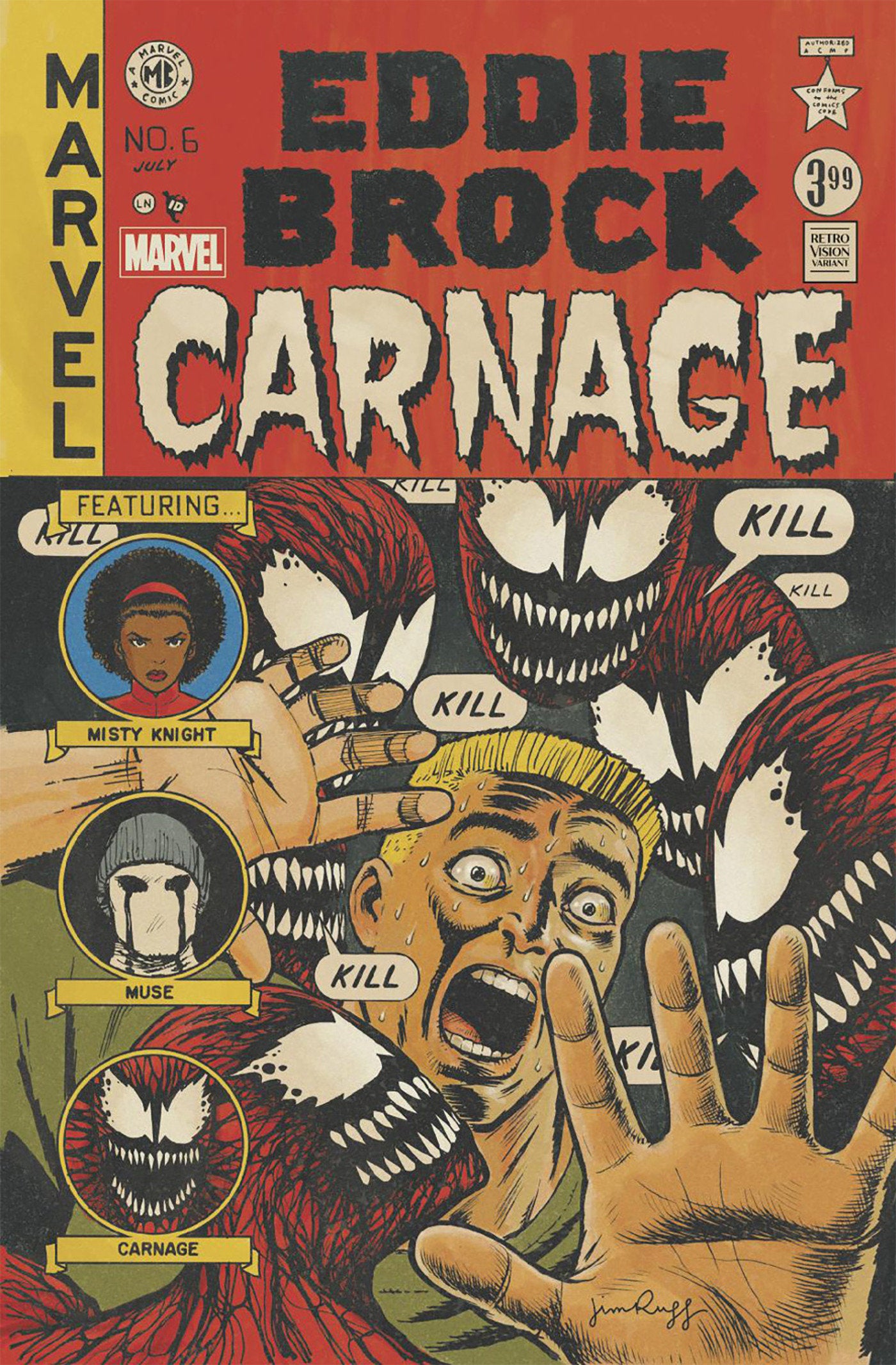 Eddie Brock: Carnage (2025) #6 Jim Rugg Retrovision Variant